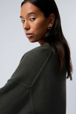 LOCKER GESTRICKTER WOLLPULLOVER|Weekday Online