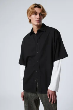 LOCKER SITZENDES KURZARM-JEANSHEMD|Weekday Shop
