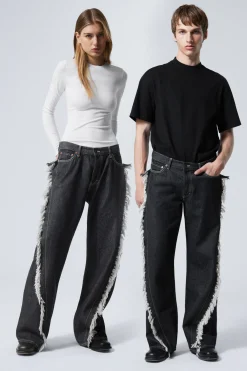 LOCKERE JEANS MIT FRANSIGER TWIST-NAHT|Weekday Discount