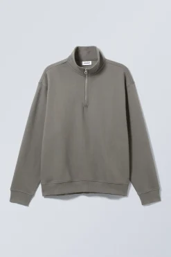 LOCKERER, SCHWERER PULLOVER MIT TEILREISSVERSCHLUSS|Weekday Sale