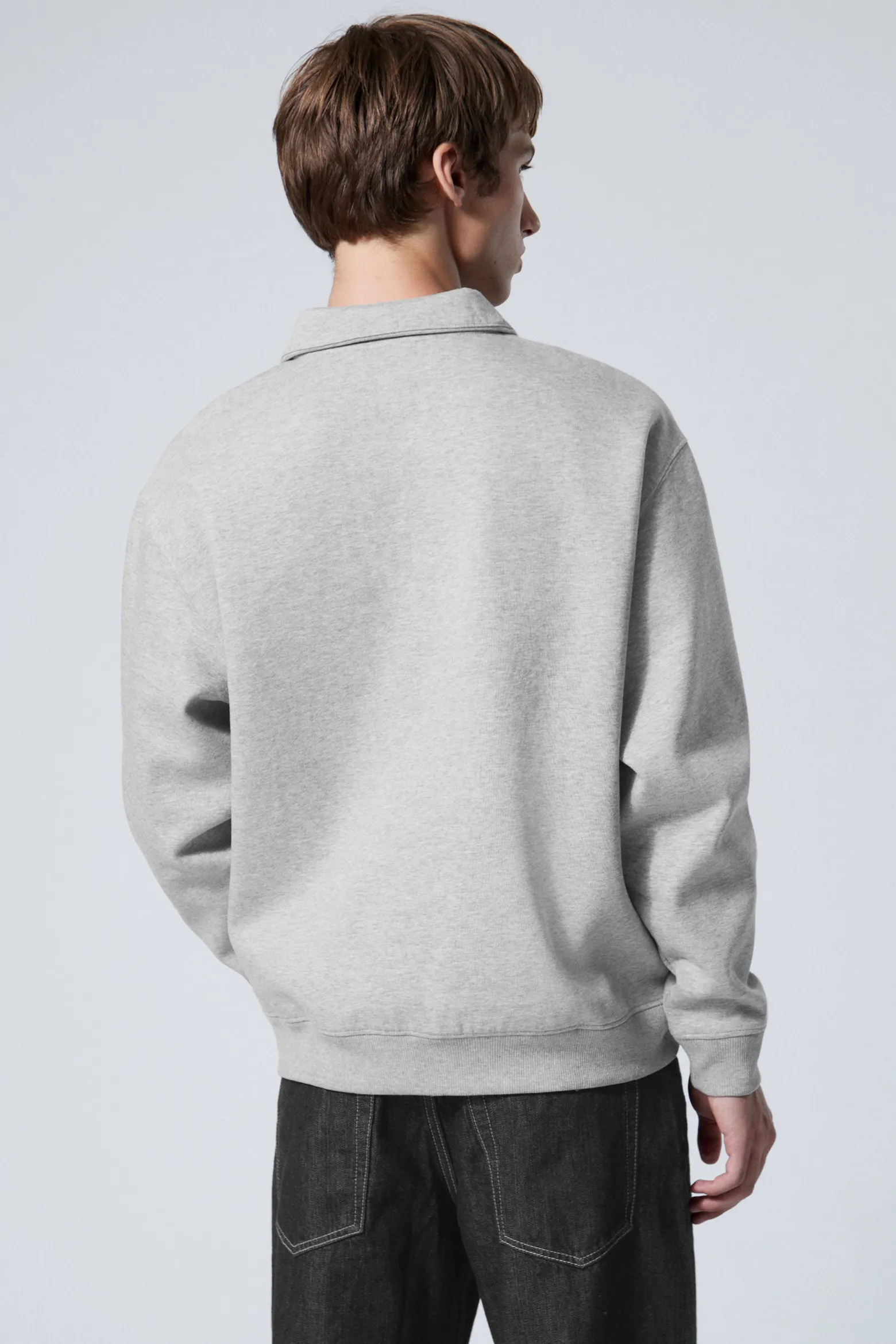 LOCKERER, SCHWERER PULLOVER MIT TEILREISSVERSCHLUSS|Weekday Best Sale