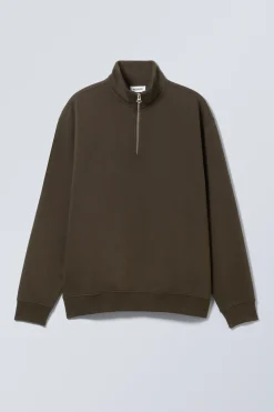 LOCKERER, SCHWERER PULLOVER MIT TEILREISSVERSCHLUSS|Weekday New