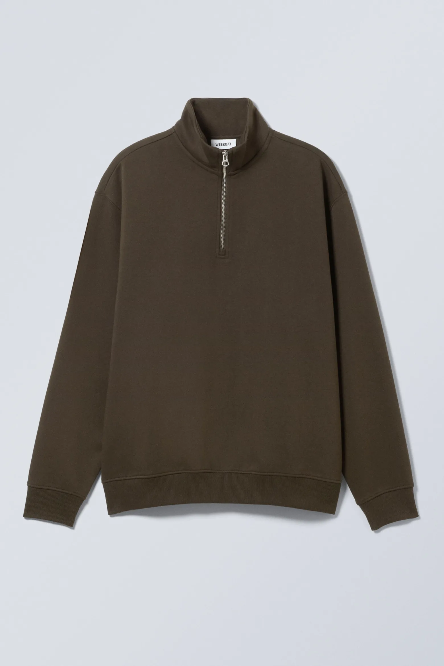 LOCKERER, SCHWERER PULLOVER MIT TEILREISSVERSCHLUSS|Weekday New