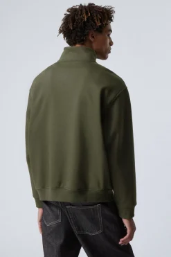 LOCKERER, SCHWERER PULLOVER MIT TEILREISSVERSCHLUSS|Weekday Shop