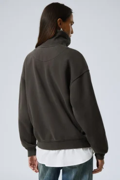 LOCKERER ZIP-CARDIGAN MIT TRICHTERKRAGEN|Weekday Hot