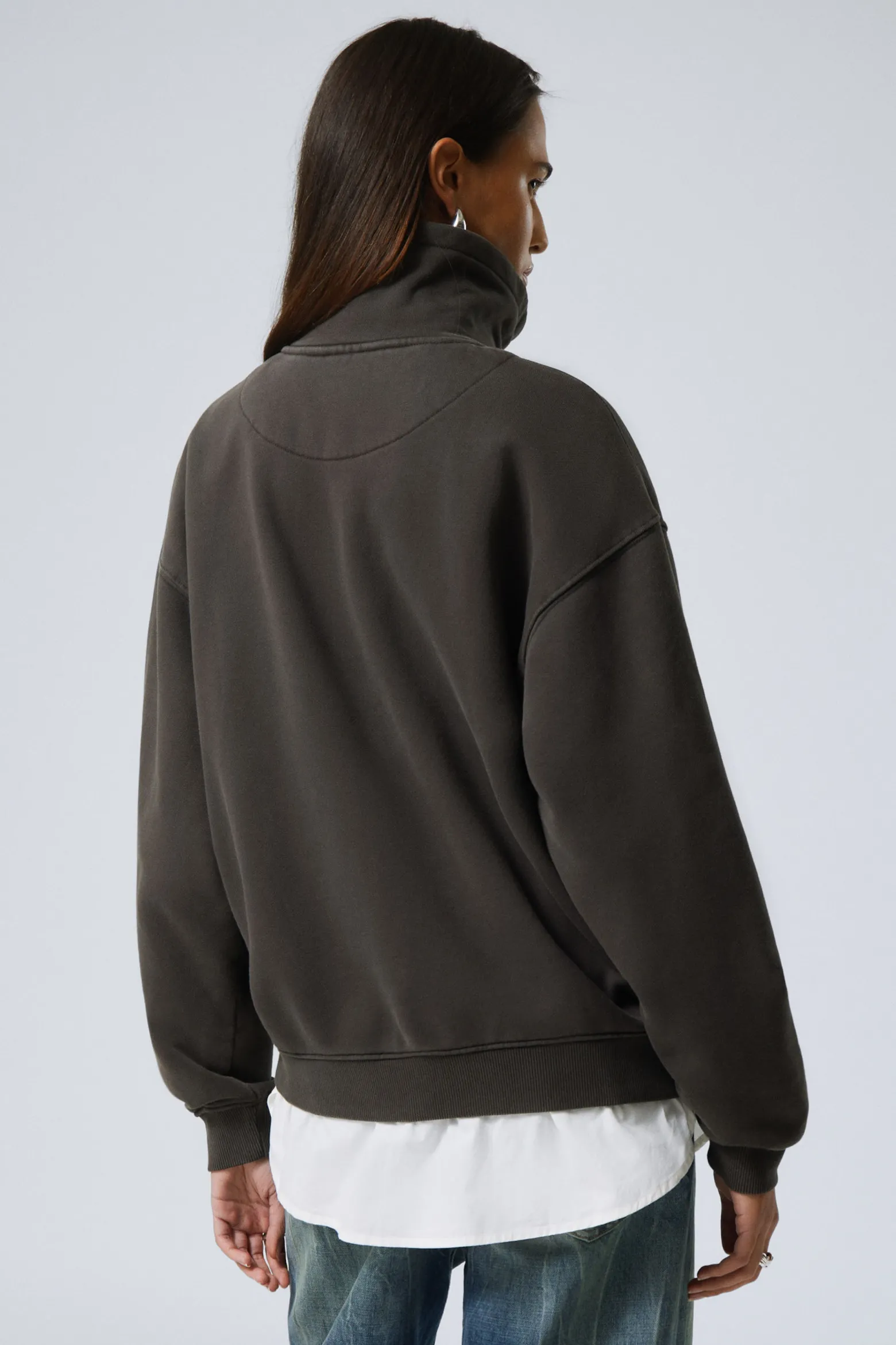 LOCKERER ZIP-CARDIGAN MIT TRICHTERKRAGEN|Weekday Hot
