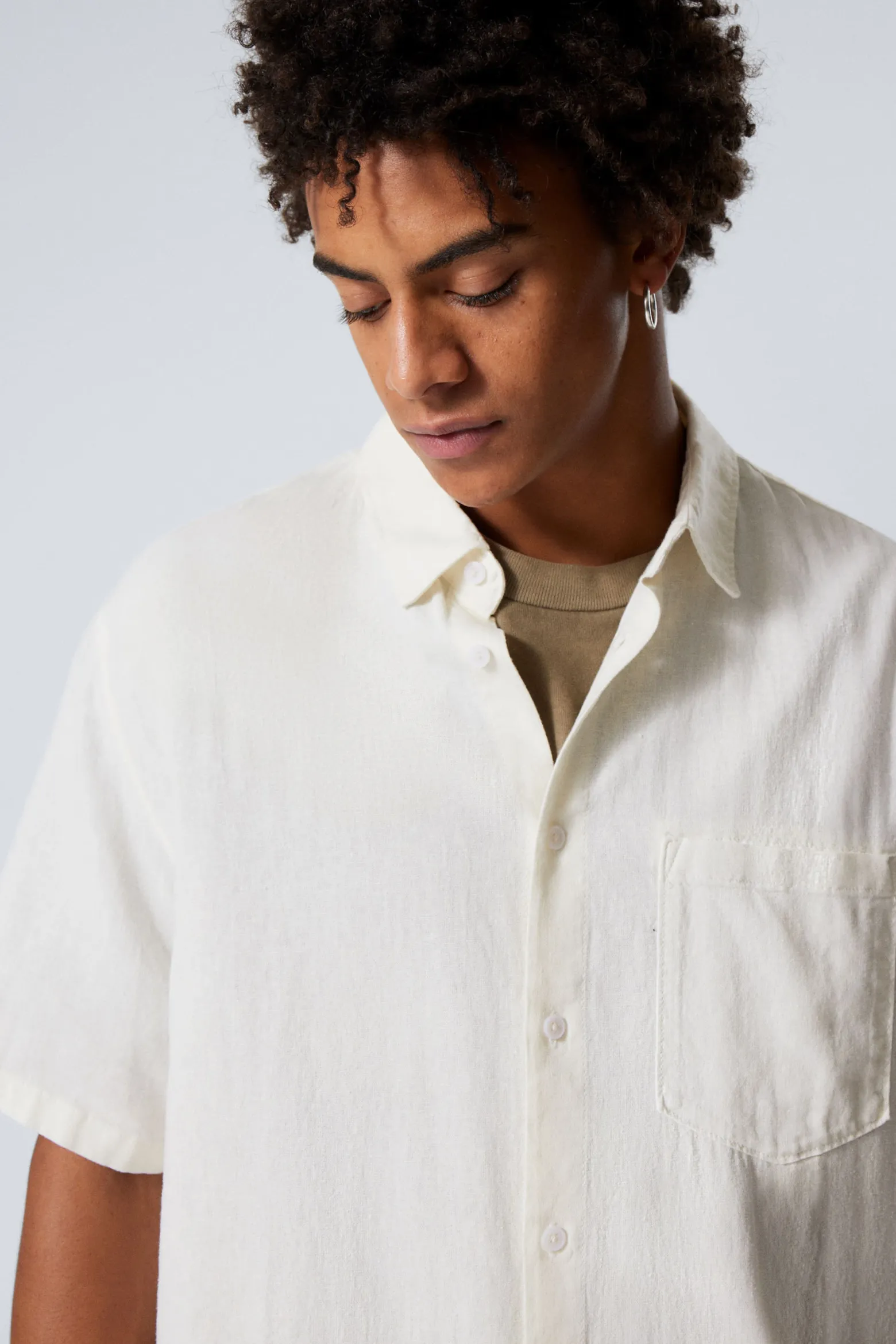 LOCKERES KURZARMHEMD AUS LEINEN|Weekday Cheap