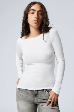 LONGSLEEVE MIT U-BOOT-AUSSCHNITT|Weekday Cheap