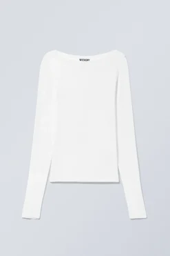 LONGSLEEVE MIT U-BOOT-AUSSCHNITT|Weekday Cheap