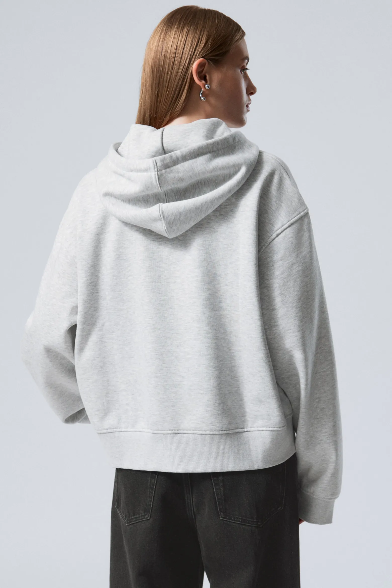 LÄSSIGER BOXY-HOODIE MIT REISSVERSCHLUSS|Weekday Cheap