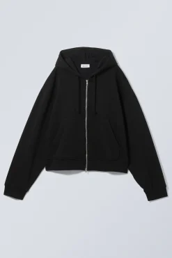 LÄSSIGER BOXY-HOODIE MIT REISSVERSCHLUSS|Weekday Fashion