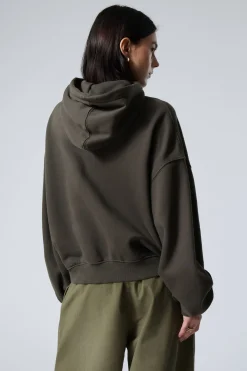 LÄSSIGER HEAVYWEIGHT-HOODIE MIT REISSVERSCHLUSS|Weekday Hot