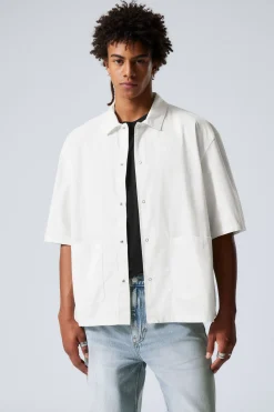 LÄSSIGES, KURZÄRMLIGES BAUMWOLLHEMD|Weekday Best Sale