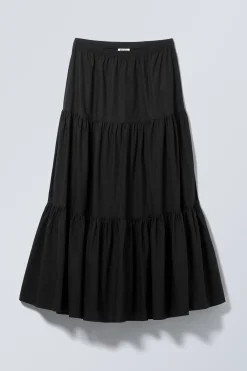 MAXI-STUFENROCK AUS POPELINE|Weekday Cheap