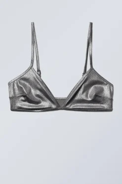 MINIMALISTISCHES GLITZER-BIKINIOBERTEIL|Weekday Discount