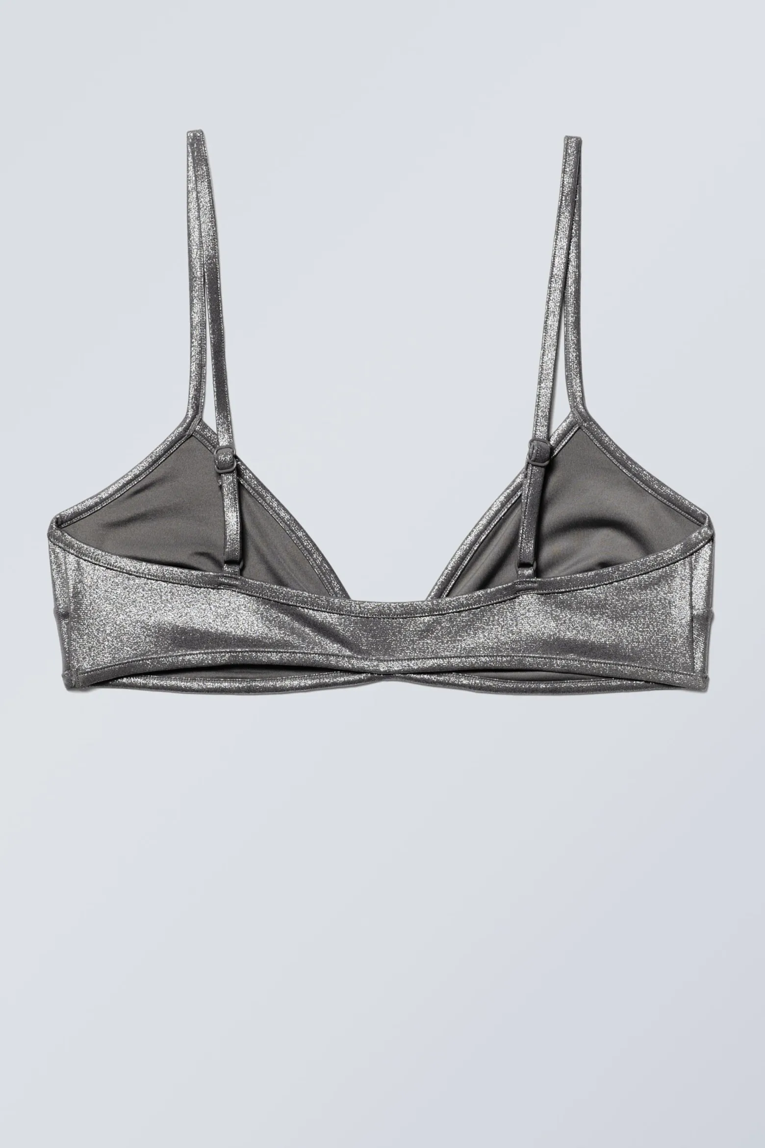 MINIMALISTISCHES GLITZER-BIKINIOBERTEIL|Weekday Discount