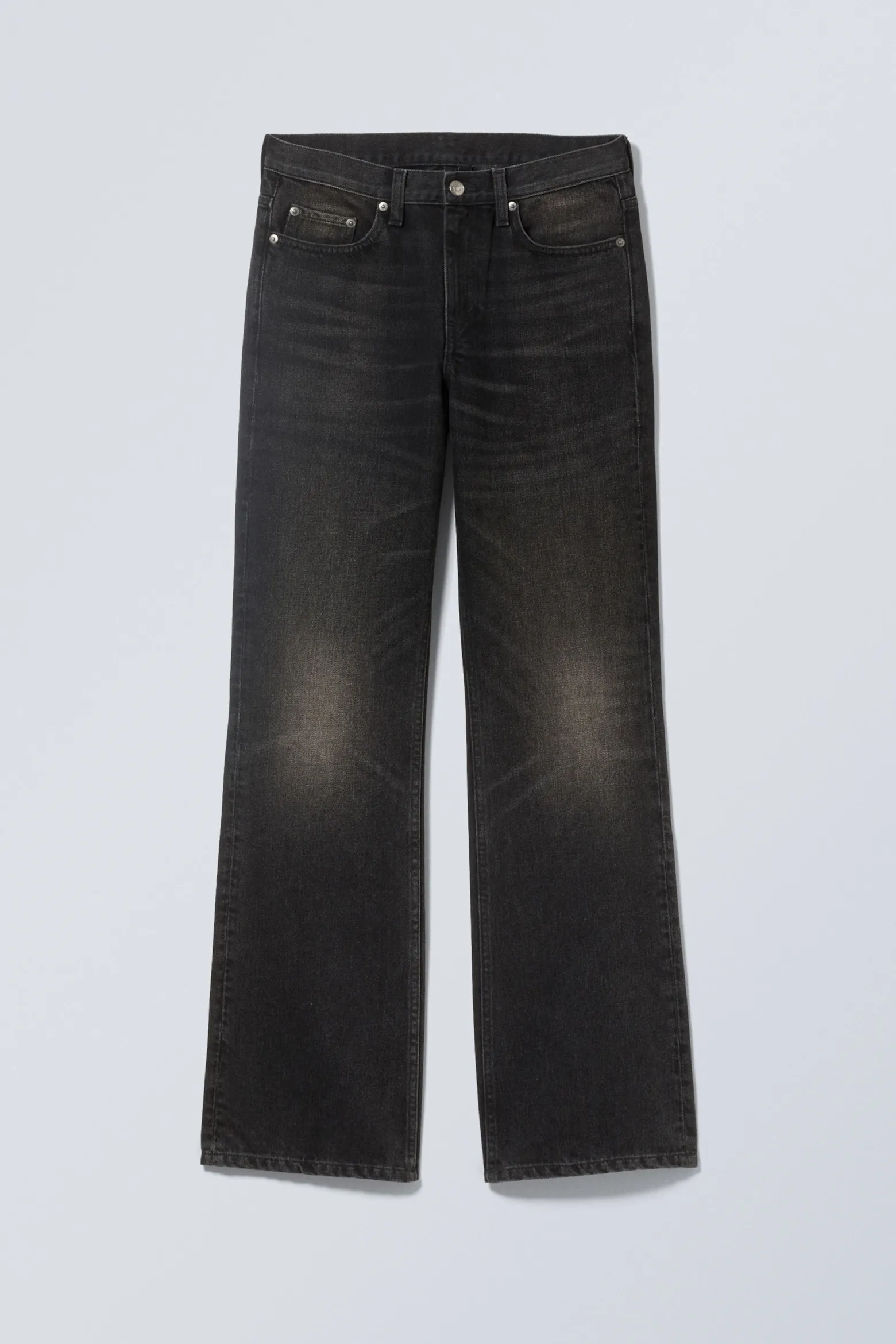 MOON MID RISE REGULAR BOOTCUT LEG JEANS|Weekday Hot