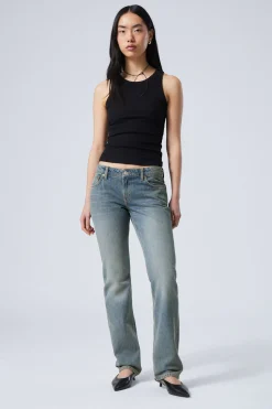 NAIL LOW WAIST SLIM STRAIGHT LEG JEANS|Weekday Outlet