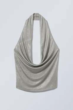 NECKHOLDER-TOP MIT WASSERFALL-AUSSCHNITT|Weekday Discount