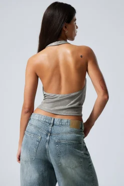 NECKHOLDER-TOP MIT WASSERFALL-AUSSCHNITT|Weekday Discount