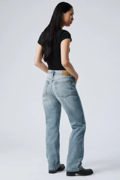 ORBIT MID WAIST REGULAR STRAIGHT LEG JEANS|Weekday Fashion