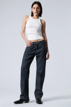 ORBIT MID WAIST REGULAR STRAIGHT LEG JEANS|Weekday Best