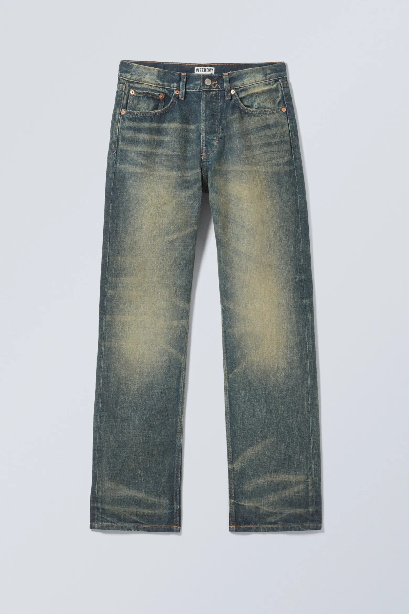 ORBIT MID WAIST REGULAR STRAIGHT LEG JEANS|Weekday Online