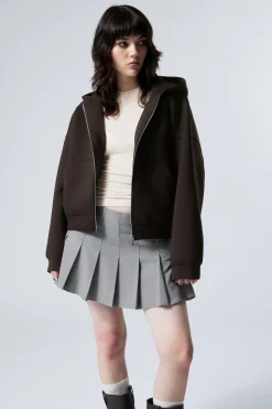 OVERSIZED SCUBA-ZIP-HOODIE|Weekday Shop