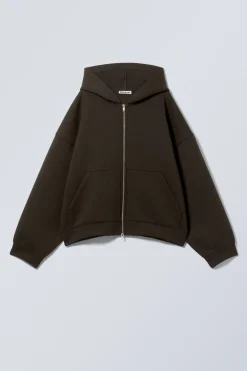 OVERSIZED SCUBA-ZIP-HOODIE|Weekday Shop