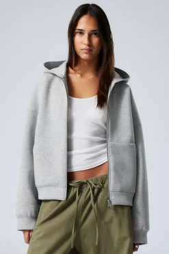 OVERSIZED SCUBA-ZIP-HOODIE|Weekday Discount