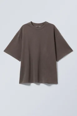 OVERSIZED T-SHIRT AUS SCHWEREM STOFF|Weekday Outlet