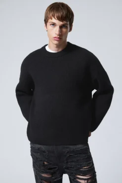 OVERSIZED-STRICKPULLOVER AUS WOLLMISCHUNG TEO|Weekday New