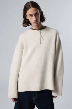 OVERSIZED-STRICKPULLOVER AUS WOLLMISCHUNG TEO|Weekday New