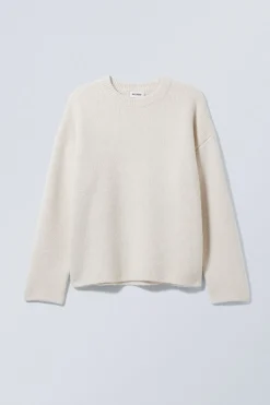 OVERSIZED-STRICKPULLOVER AUS WOLLMISCHUNG TEO|Weekday New