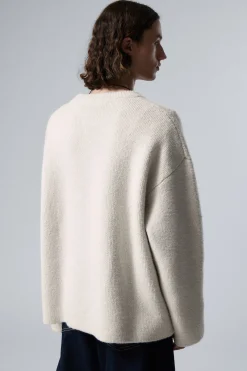 OVERSIZED-STRICKPULLOVER AUS WOLLMISCHUNG TEO|Weekday New