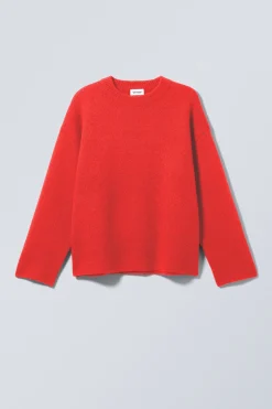 OVERSIZED-STRICKPULLOVER AUS WOLLMISCHUNG TEO|Weekday Hot