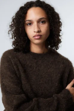 OVERSIZED-STRICKPULLOVER AUS MOHAIRMISCHUNG|Weekday Shop