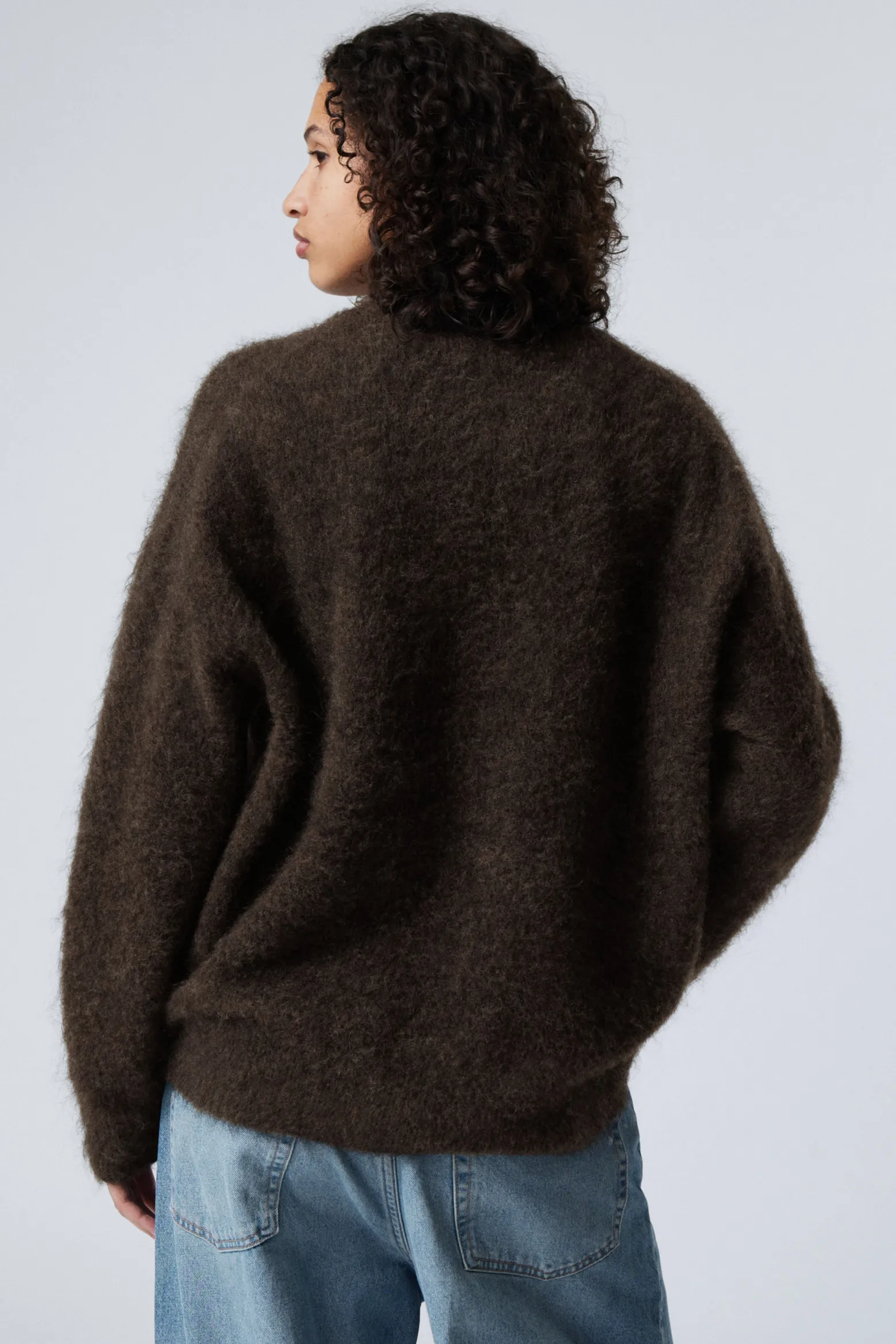 OVERSIZED-STRICKPULLOVER AUS MOHAIRMISCHUNG|Weekday Shop