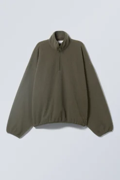 OVERSIZED-SWEATSHIRT AUS FLEECE MIT HALF-ZIP|Weekday Online