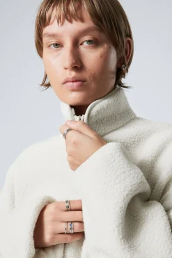OVERSIZED-SWEATSHIRT AUS FLEECE MIT HALF-ZIP|Weekday Fashion