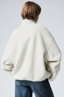 OVERSIZED-SWEATSHIRT AUS FLEECE MIT HALF-ZIP|Weekday Fashion