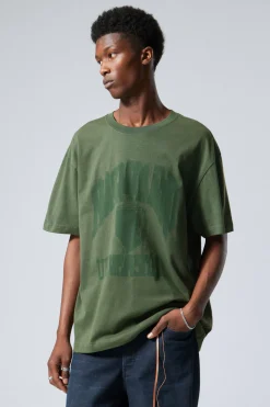OVERSIZED-T-SHIRT MIT GRAFIKPRINT|Weekday Cheap