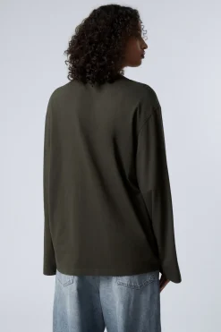OVERSIZED-T-SHIRT MIT LANGEN ÄRMELN|Weekday Cheap