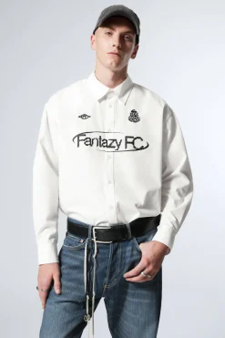 OVERSIZE-HEMD AUS BAUMWOLLE MIT GRAFIK|Weekday Shop