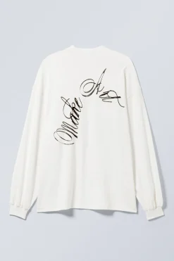 OVERSIZE-LONGSLEEVE MIT PRINT|Weekday Cheap