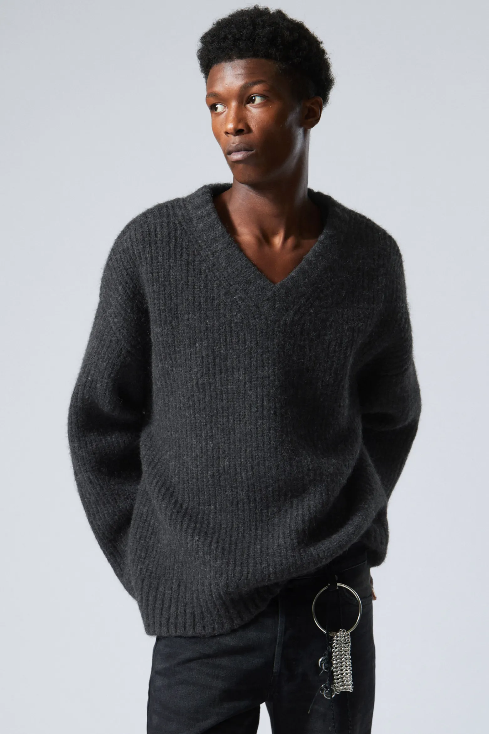 OVERSIZE-STRICKPULLOVER AUS WOLLMISCHUNG|Weekday Hot