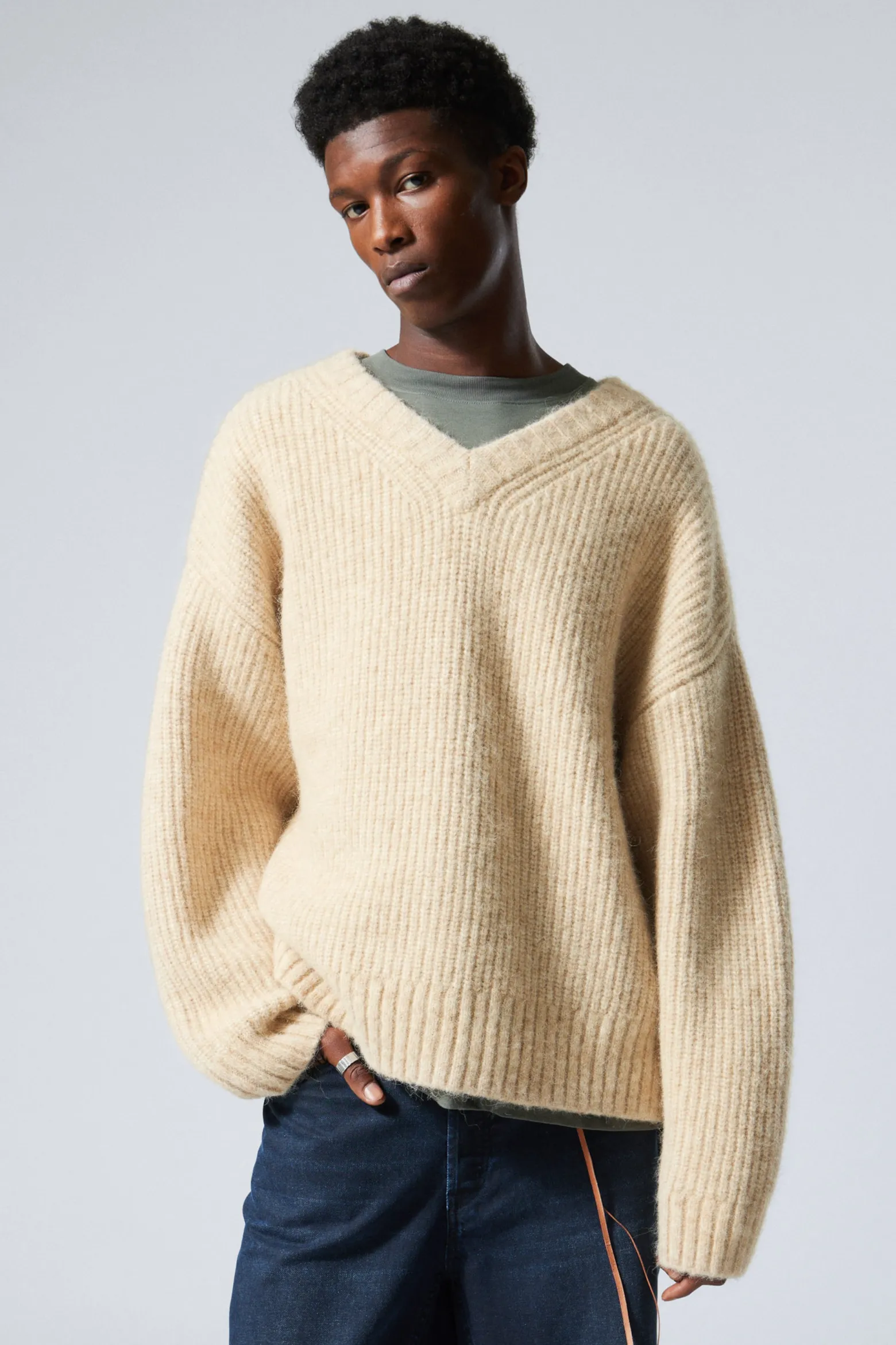 OVERSIZE-STRICKPULLOVER AUS WOLLMISCHUNG|Weekday Clearance