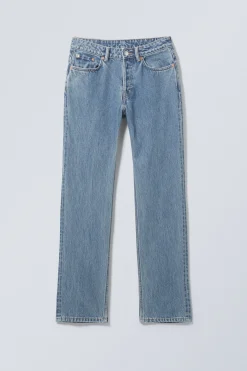 PIN MID WAIST REGULAR STRAIGHT LEG JEANS|Weekday Cheap