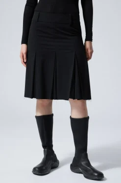 PLISSIERTER MIDI-ANZUGROCK|Weekday Outlet