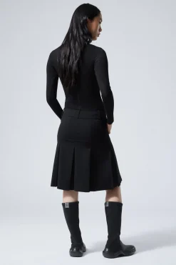 PLISSIERTER MIDI-ANZUGROCK|Weekday Outlet